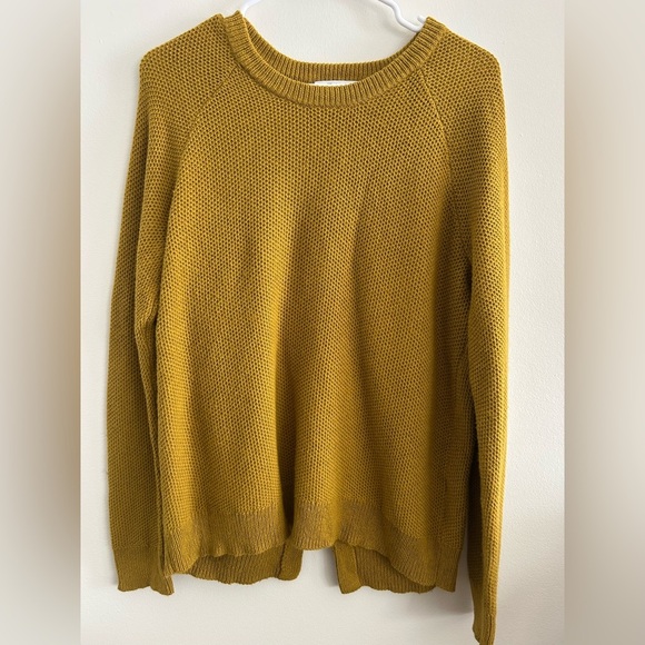 Madewell Province Cross Back Knit Sweater Pullover – Mustard Yellow – Women’s - Picture 4 of 7